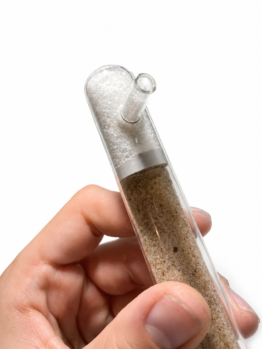 QNC Refillable Founding Habitat Tube – Natural Sand Ant Founding Setup